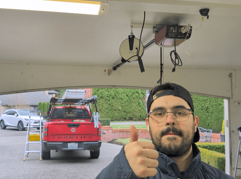 Northbridge technician working on garage door